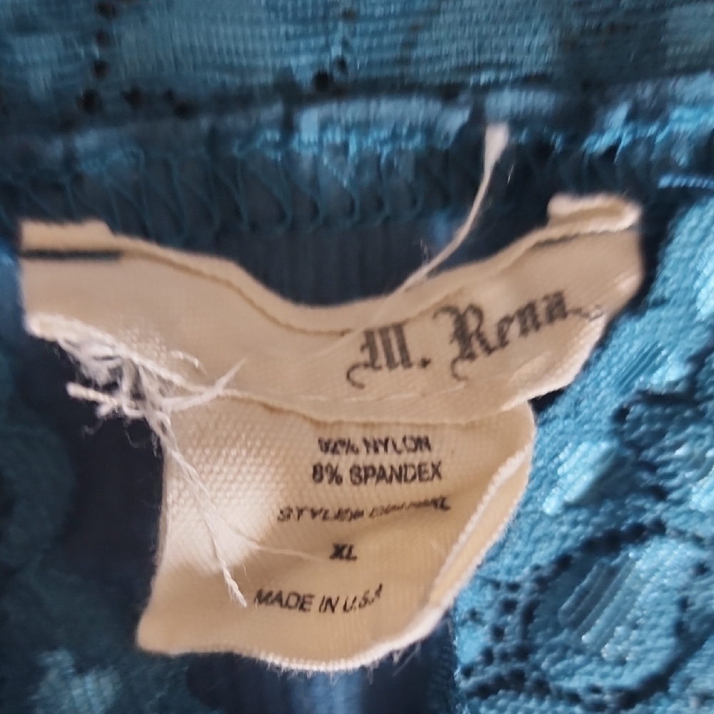 Lace Trim Bralette - Teal - Picture 2 of 3